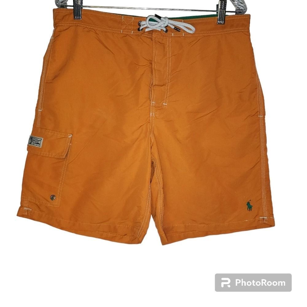 POLO Ralph Lauren Men's Swim Board Shorts Size Large Orange